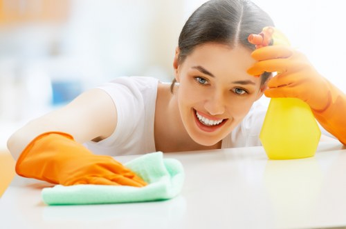 Deep cleaning kitchen and bathroom areas during a one off clean