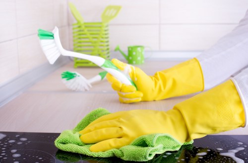 Local cleaners preparing a family home for tenancy handover in Ilford