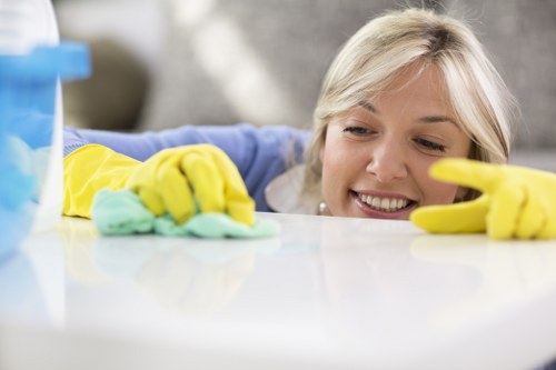 Local cleaners working in a flat in Ilford