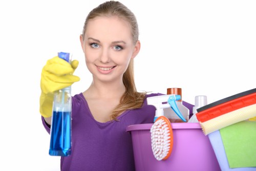 Ilford carpet cleaning service treating a high-traffic area with equipment